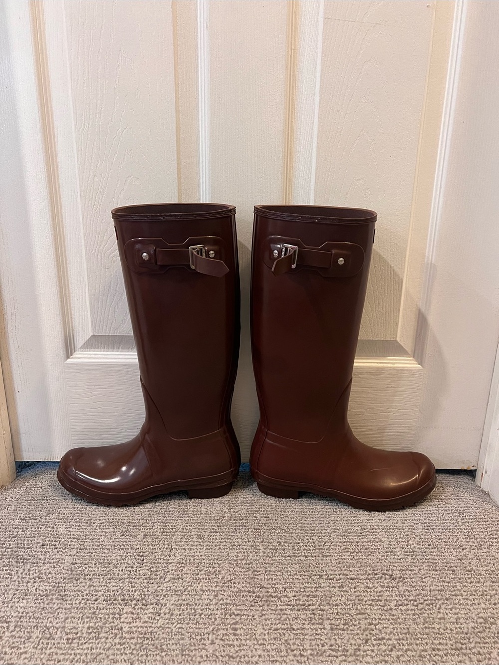 Hunter Brown Tall Waterproof Rain Boots - Picture 4 of 5